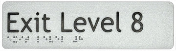 Exit Level 8 Sign - Plastic
