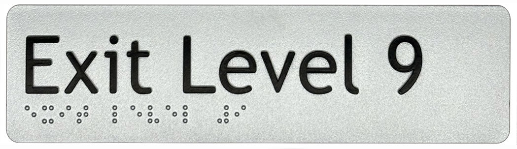 Exit Level 9 Sign - Plastic