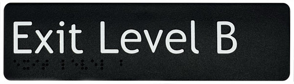 Braille & Tactile Exit Level Basement Sign – Bractile