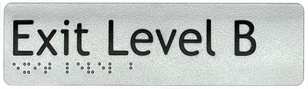Braille & Tactile Exit Level Basement Sign – Bractile