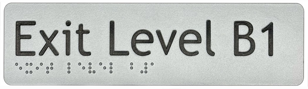 Exit Level Basement 1 Sign - Plastic
