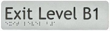 Exit Level Basement 1 Sign - Plastic
