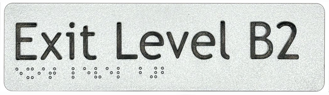 Exit Level Basement 2 Sign - Plastic