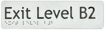 Exit Level Basement 2 Sign - Plastic