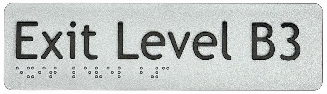 Exit Level Basement 3 Sign - Plastic