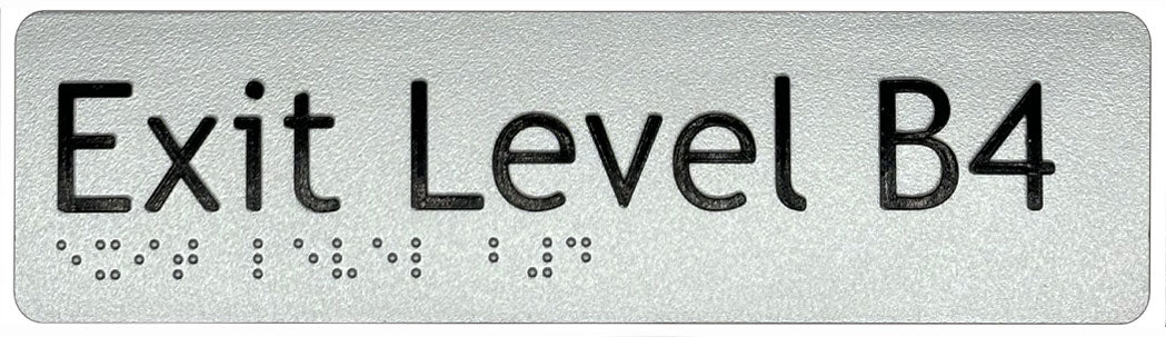 Exit Level Basement 4 Sign - Plastic