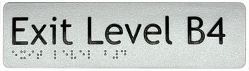 Exit Level Basement 4 Sign - Plastic
