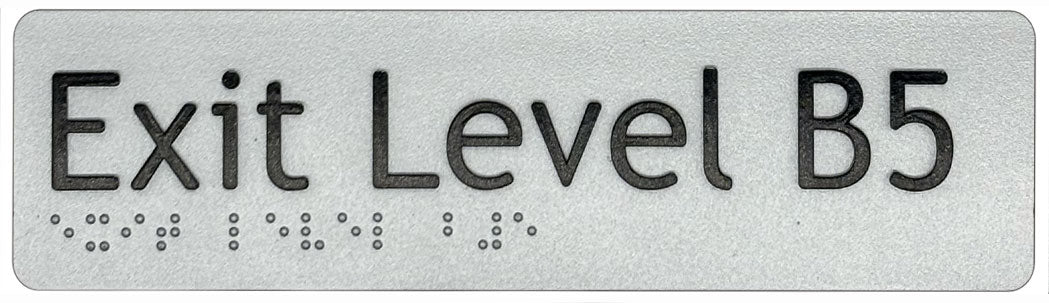 Exit Level Basement 5 Sign - Plastic