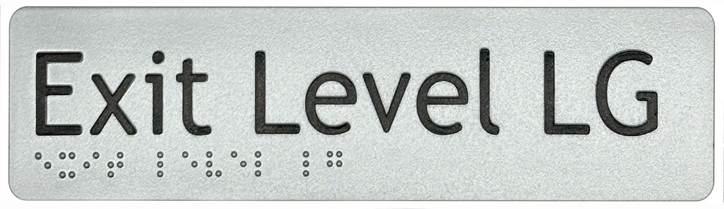 Exit Level Lower Ground Sign - Plastic