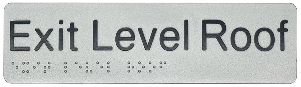 Braille & Tactile Exit Level Roof Sign – Bractile