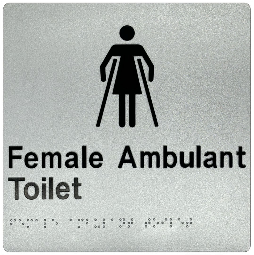 Female Ambulant Toilet Sign - Plastic