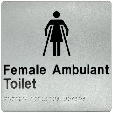 Female Ambulant Toilet Sign - Plastic