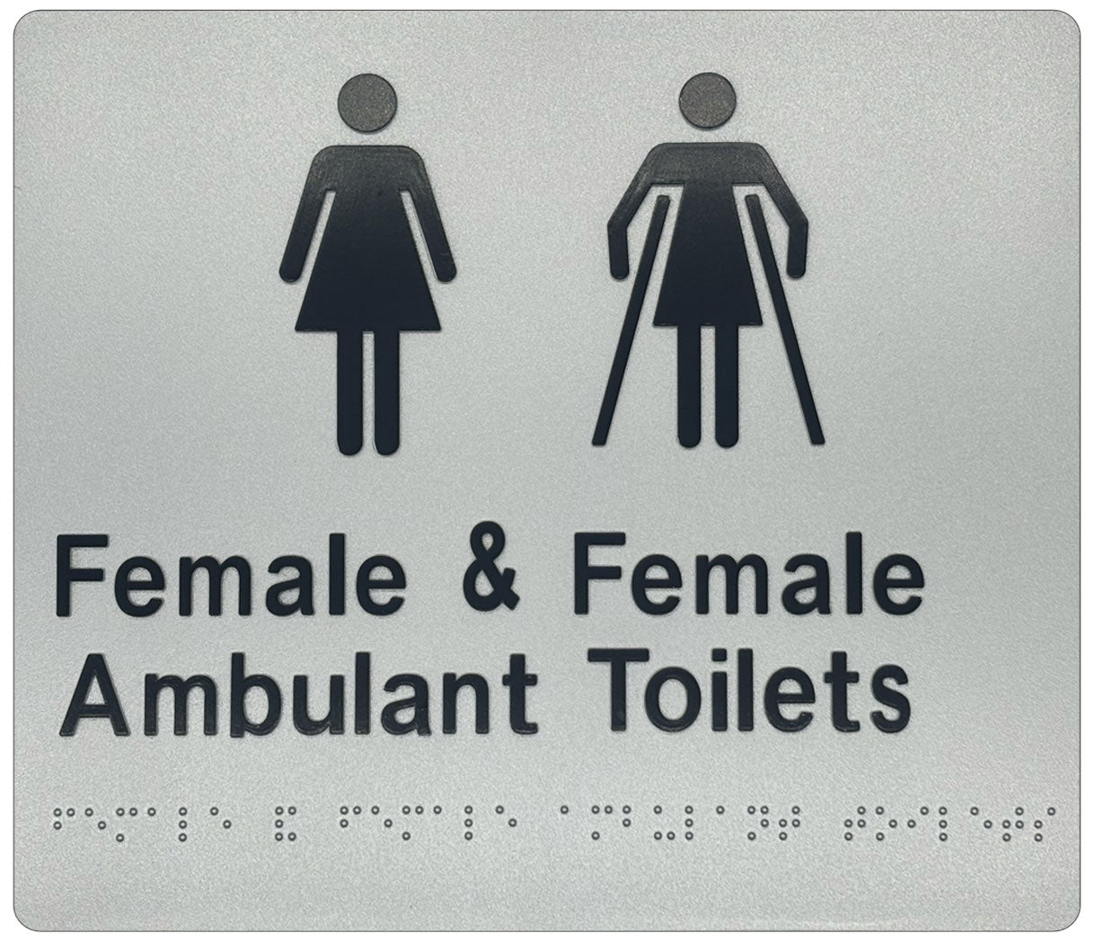 Female Toilet & Female Ambulant Toilet Sign (Airlock Sign) - Plastic