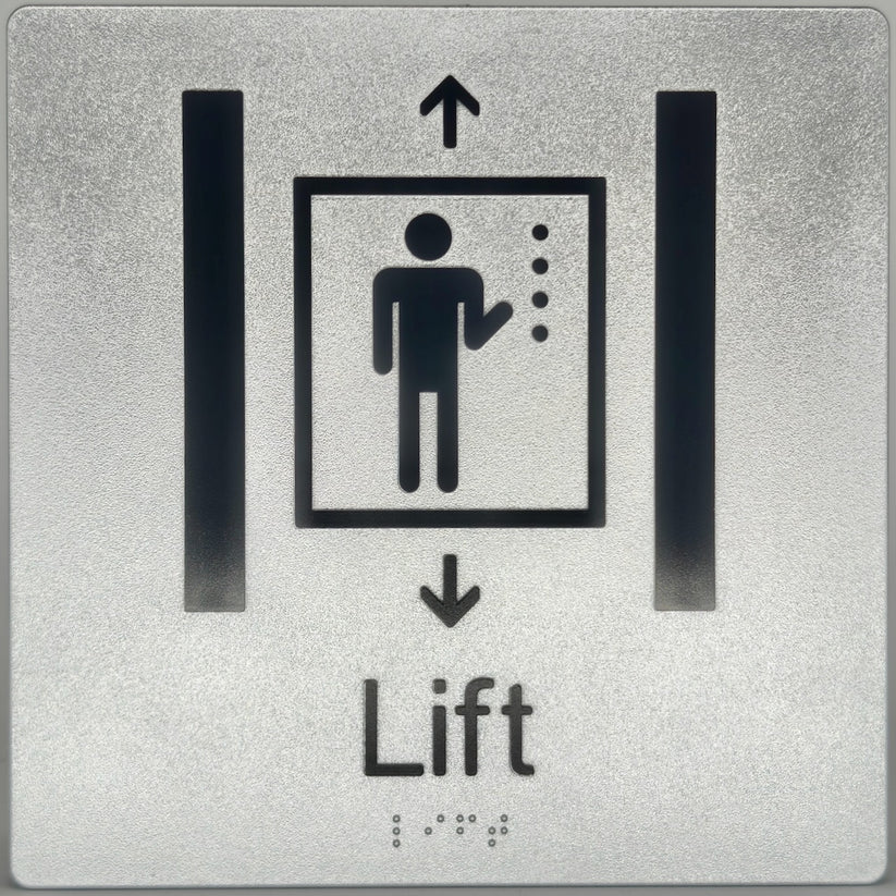 Braille & Tactile Lift Sign – Bractile