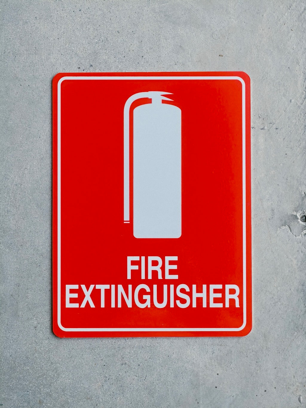 Fire Extinguisher Sign - Aluminium