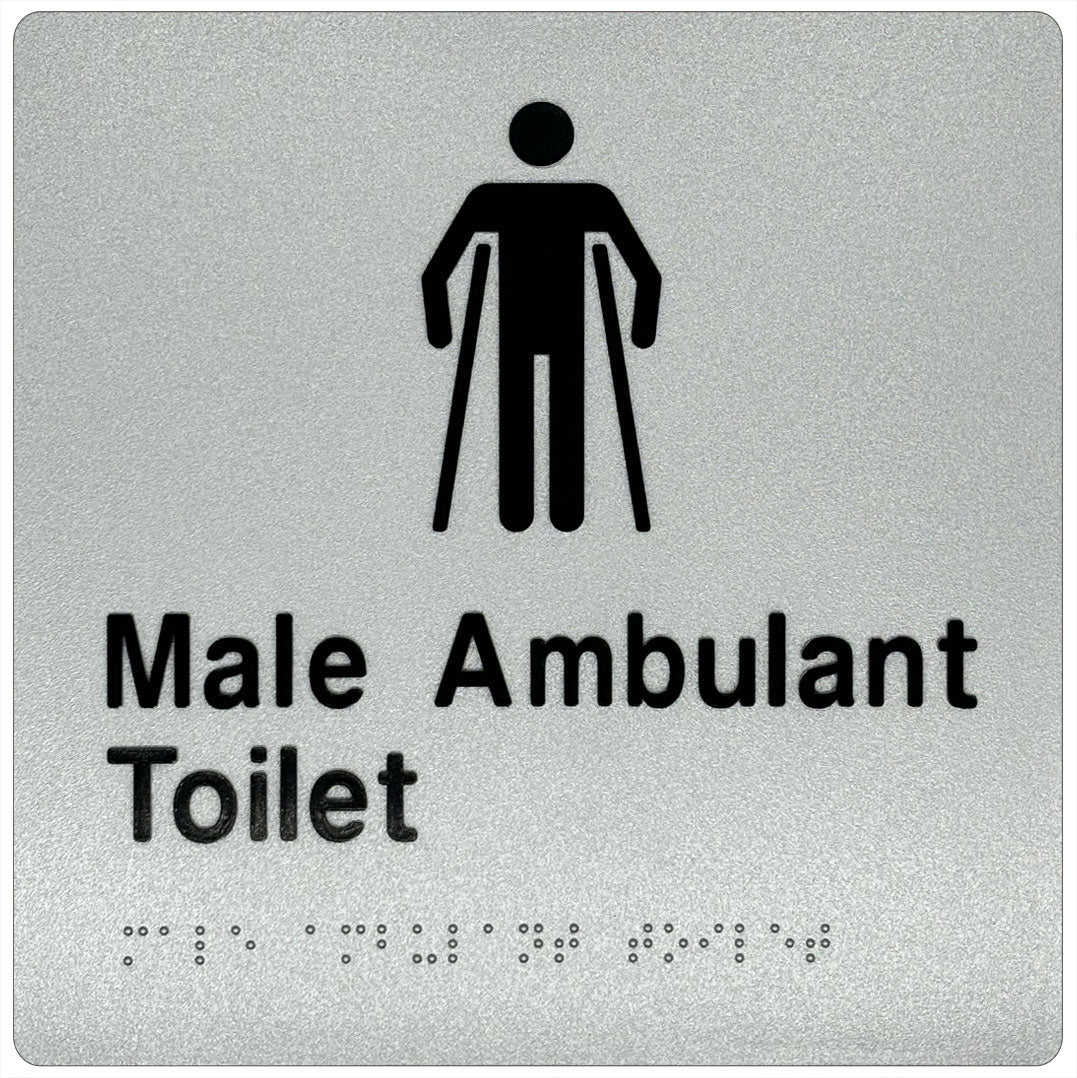 Male Ambulant Toilet Sign - Plastic