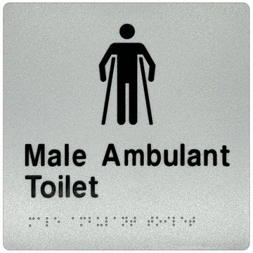 Male Ambulant Toilet Sign - Plastic