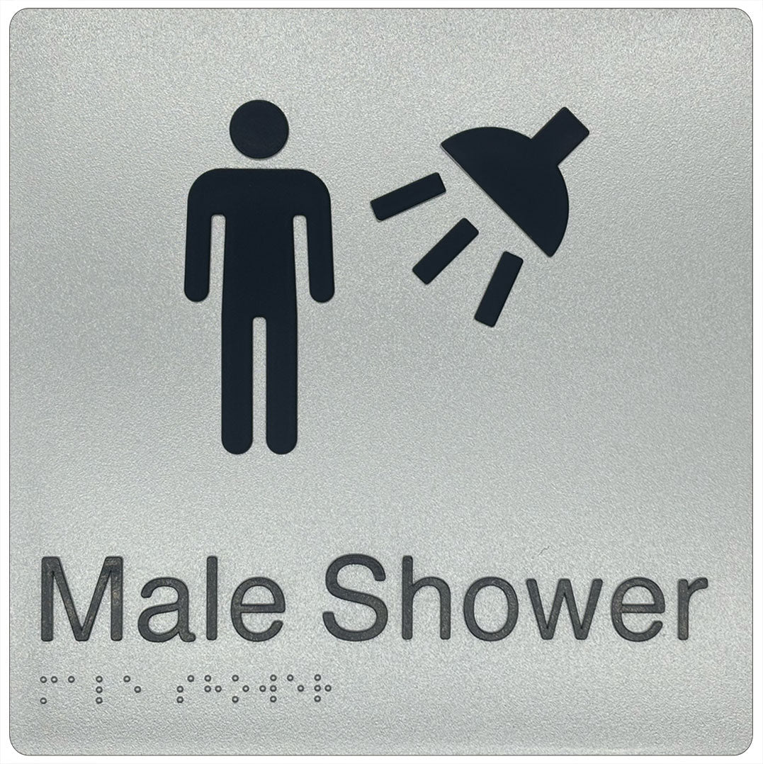 Male Shower Sign - Plastic