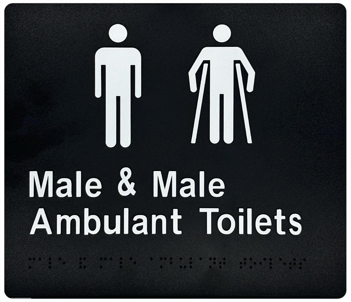 Male Toilet & Male Ambulant Toilet Sign (Airlock Sign) - BLK