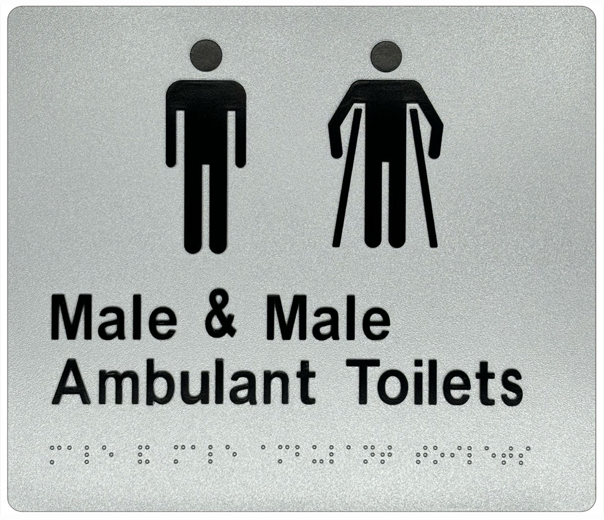 Male Toilet & Male Ambulant Toilet Sign (Airlock Sign) - Plastic