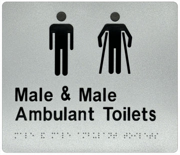 Male Toilet & Male Ambulant Toilet Sign (Airlock Sign) - Plastic