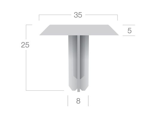 Tactile Indicator Stud - Poly – Bractile
