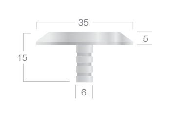 Tactile Indicator Stud - Stainless Steel - Black Insert – Bractile Signs