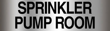 Sprinkler Pump Room Sign - Aluminium