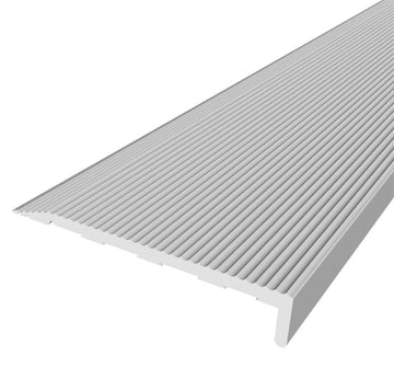 Non Slip Stair Nosing with Ramp - Ribbed - Glue Install
