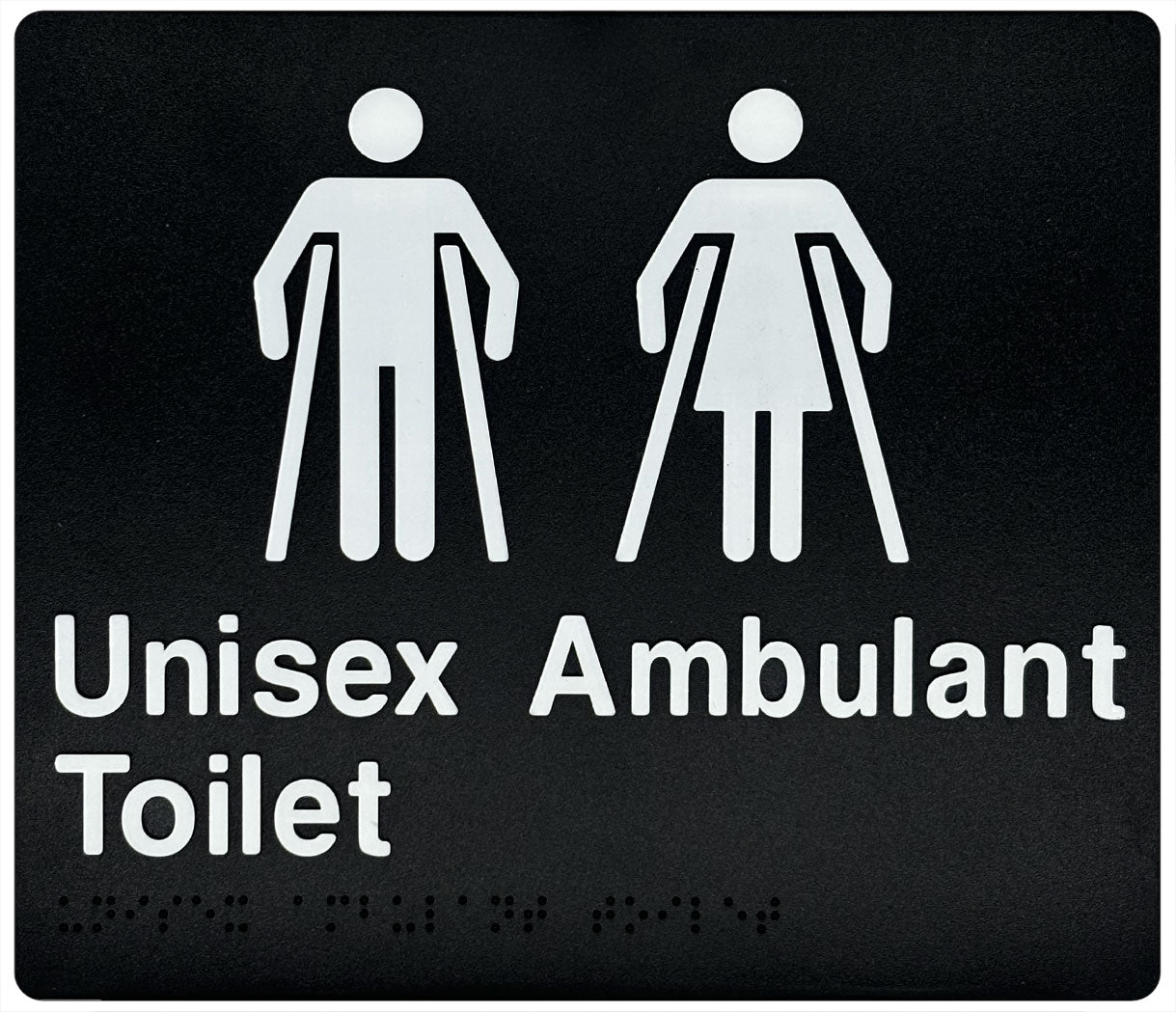 Unisex Ambulant Toilet Sign - Black