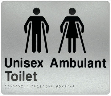 Unisex Ambulant Toilet Sign - Plastic