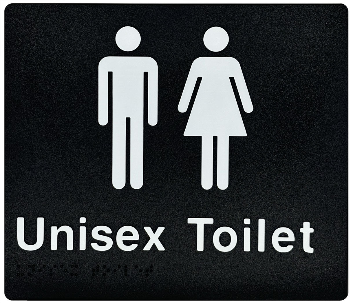 Unisex Toilet Sign - Black