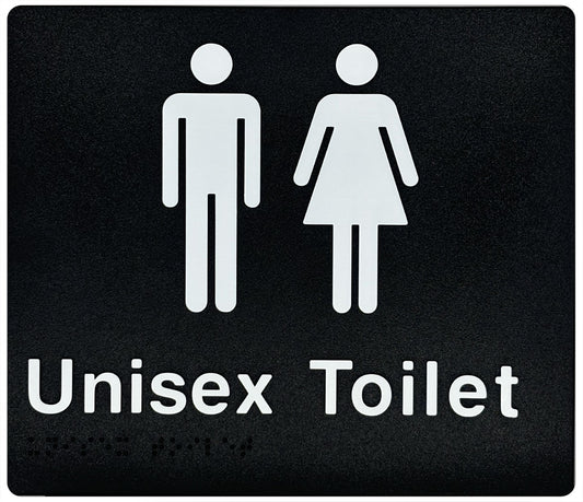 Braille & Tactile Unisex Toilet Sign – Bractile