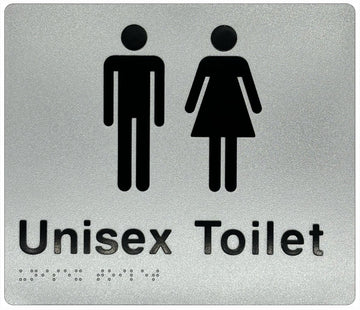 Unisex Toilet Sign - Plastic