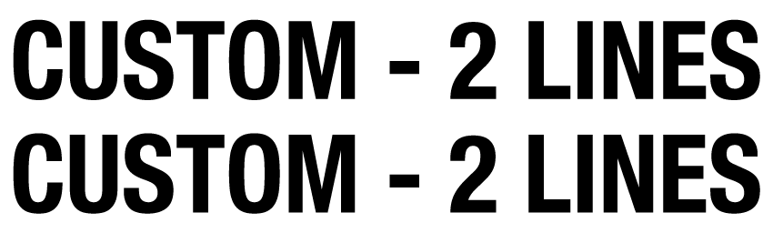 Custom 2 Lines Vinyl Sticker - For Room Identification, Facility, Stat ...
