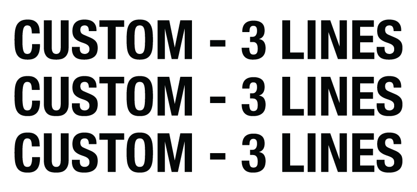 Custom 3 Lines Vinyl Sticker - For Room Identification, Facility, Stat ...