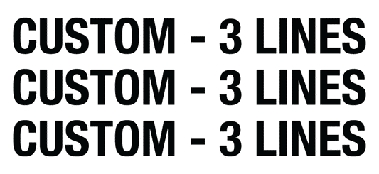 Custom 3 Lines Vinyl Sticker - For Room Identification, Facility, Stat ...