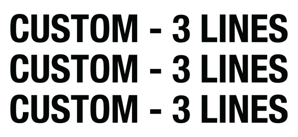 Custom 3 Lines Vinyl Sticker - For Room Identification, Facility, Stat ...