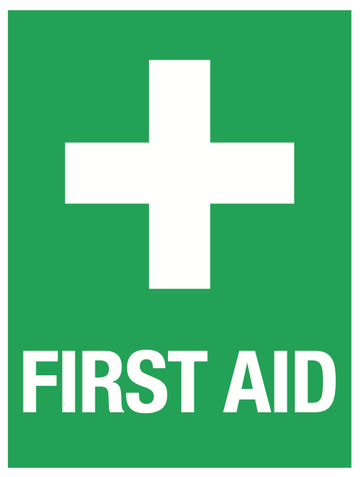 First Aid Sign - Plastic