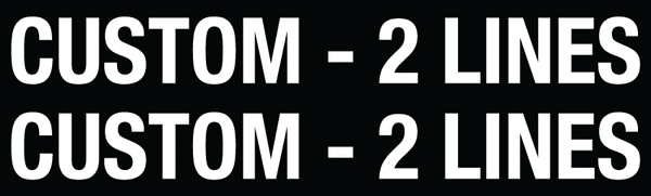 Sticker 2 Line Label Custom 2 Lines Vinyl Sticker - For Room Identification, Facility, Stat ...