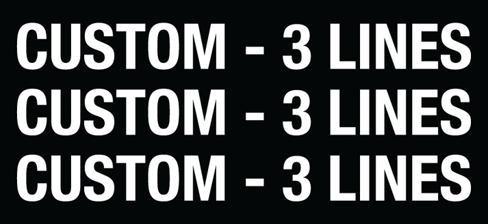 Custom 3 Lines Vinyl Sticker - For Room Identification, Facility, Stat ...