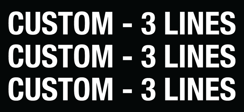 Custom 3 Lines Vinyl Sticker - For Room Identification, Facility, Stat ...