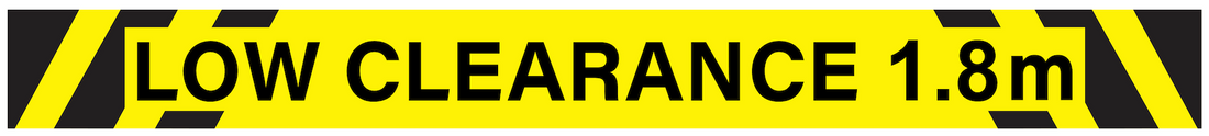 Low Clearance Sign 1500mm x 150mm - Custom Height Specifications Available