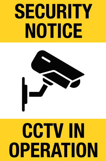 Security Notice - CCTV In Operation - Aluminium Sign