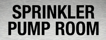 Sprinkler Pump Room Sign - Aluminium