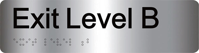 Exit Level Basement Sign - Aluminium