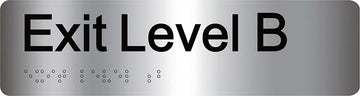 Exit Level Basement Sign - Aluminium