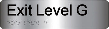 Exit Level Ground Sign - Aluminium