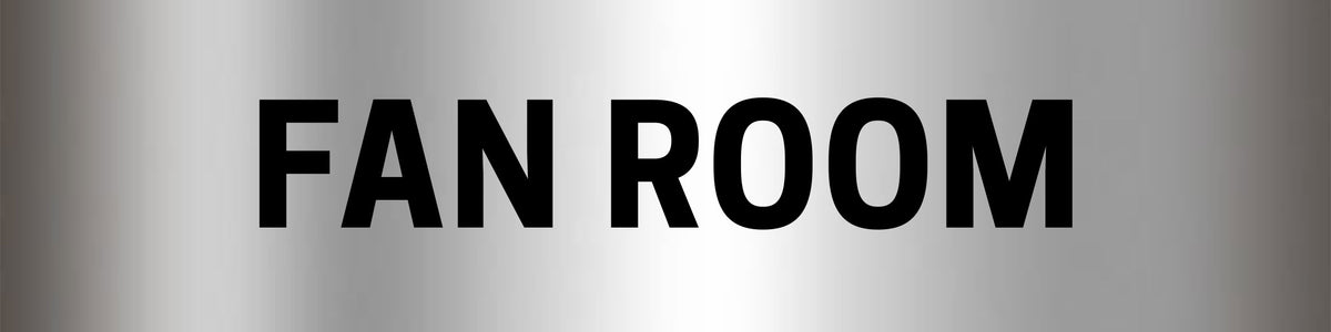 Fan Sign.com Fan Room Sign - Aluminium – Bractile