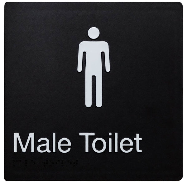 Braille & Tactile Male Toilet Sign – Bractile Signs